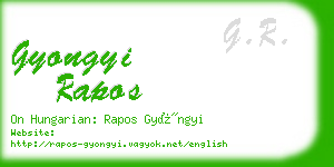 gyongyi rapos business card